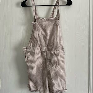 Striped overalls